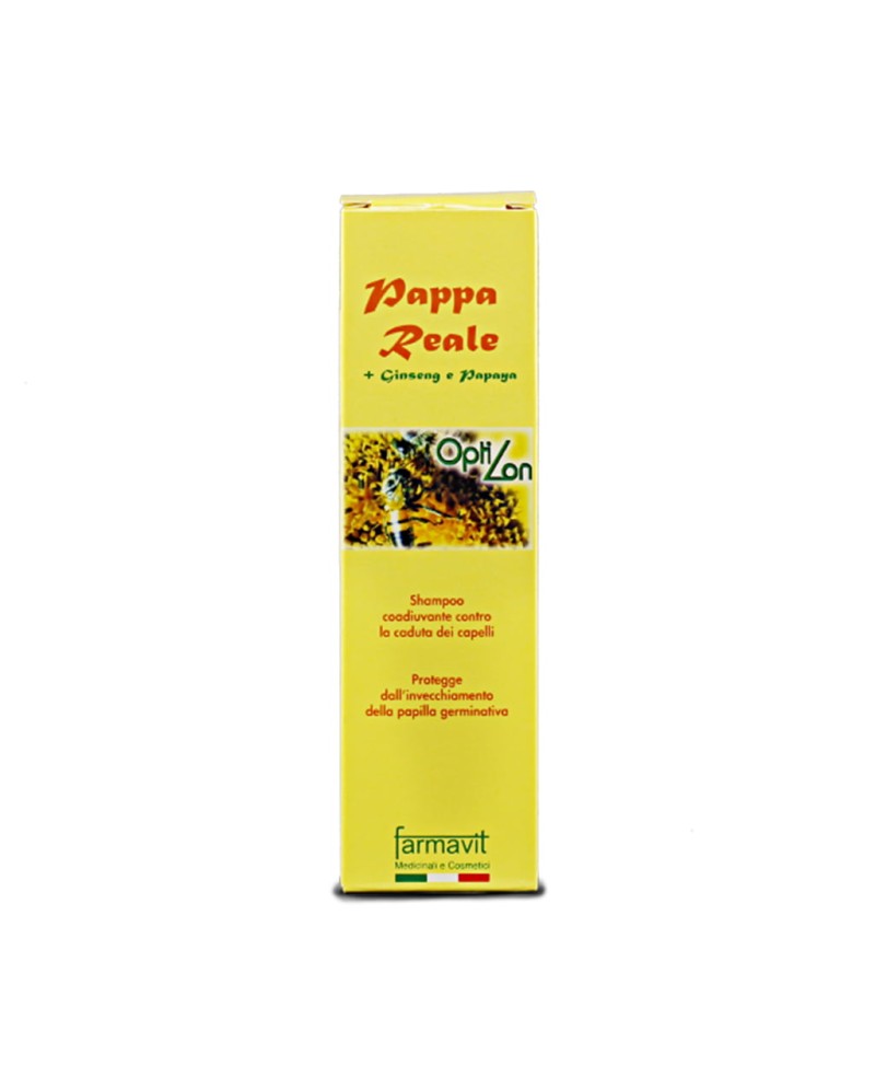 Shampoo AntiCaduta-con PAPPA REALE, GINSENG e PAPAYA-300ml-Farmavit