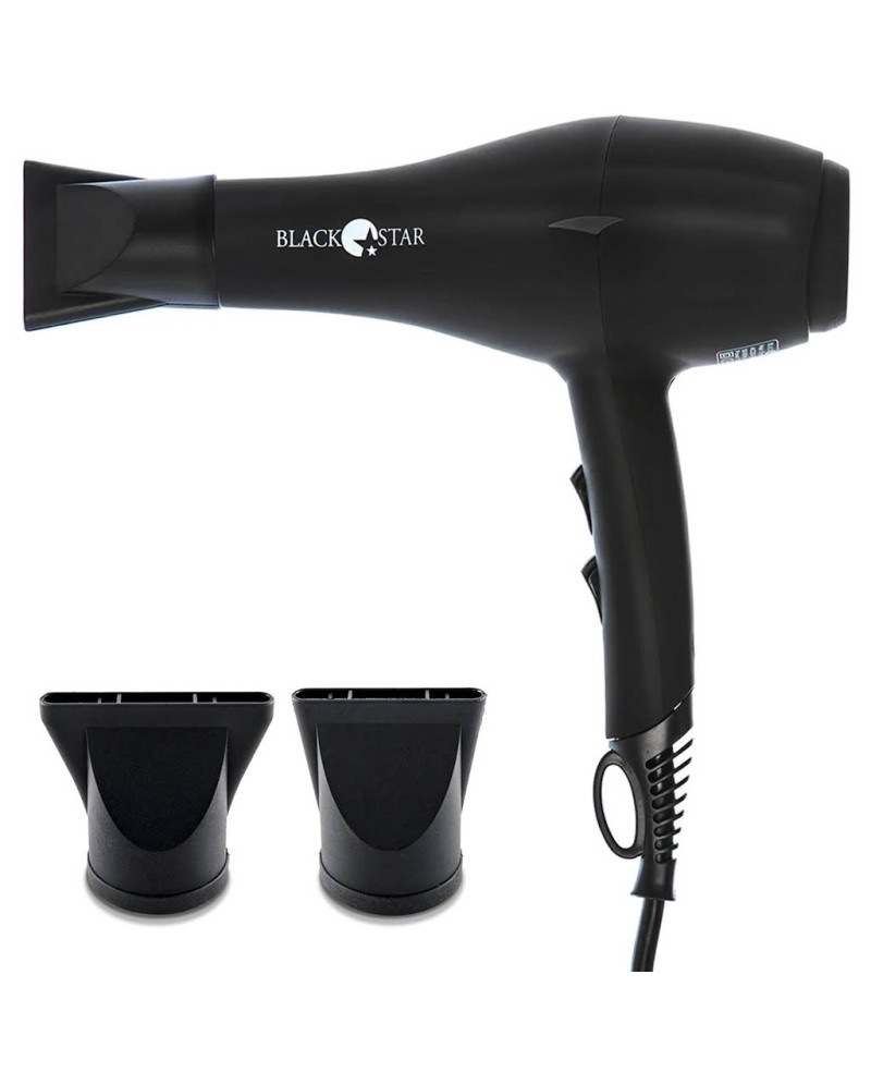 Professional Hair Dryer - 2000W- Black Star Turbo Piuma 5.0. BLACK