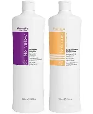 Fanola No Yellow Shampoo Antigiallo + Condizionatore Nutri Care - 2000 Ml