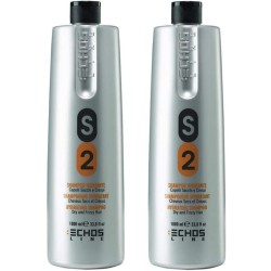 2X Shampoo S2 Idratante Capelli Secchi e Crespi - 1000 ml Echosline