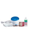 Body waxing kit Wax warmer + Wax pot 400ml + Hair removal strips + After-oil oil + Wooden spatula