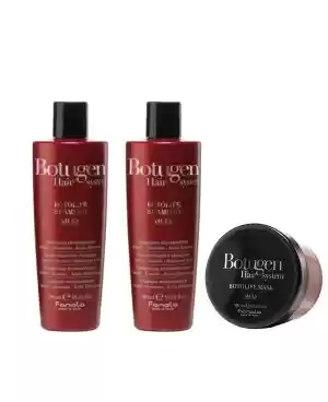 Botugen Hair Kit Reconstructing Treatment Shampoo for Straight-Curly Hair 2 pieces of 300ml + Mask 300ml Fanola