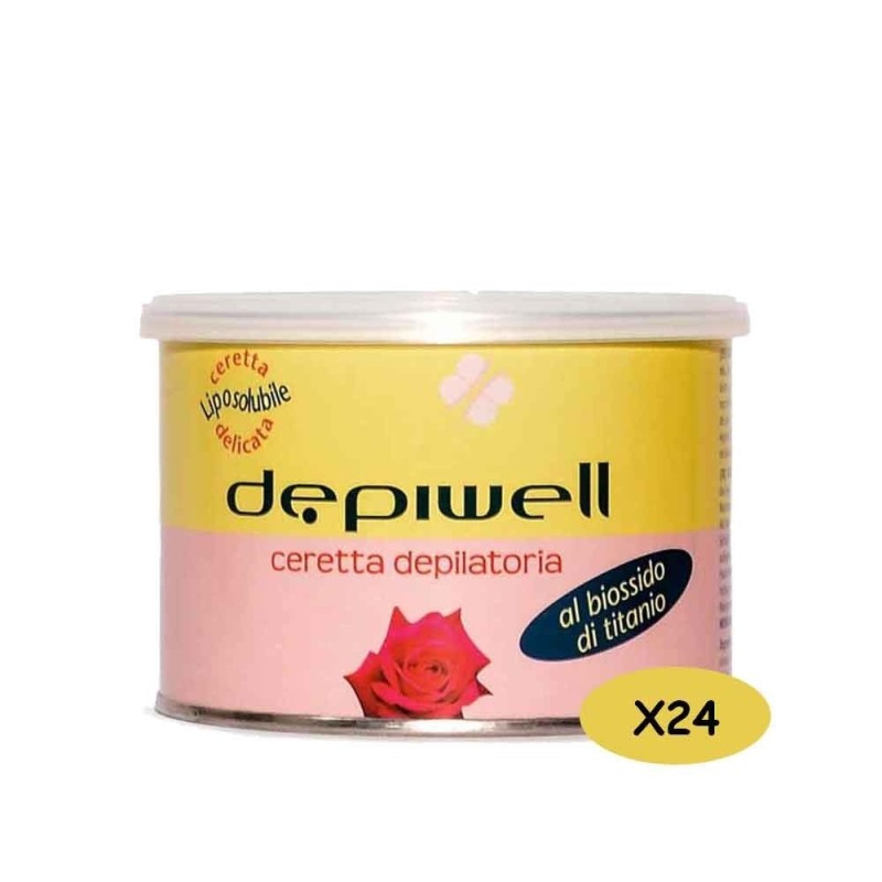 Depiwell Ceretta viso-corpo al Biossido di Titanio, Rosa, 400 ml