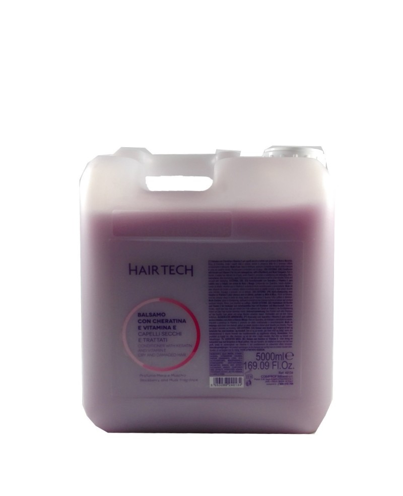 Hair Tech Balsamo con Cheratina per Capelli Lisci - Ricci- Secchi - Trattati 5000 ml -