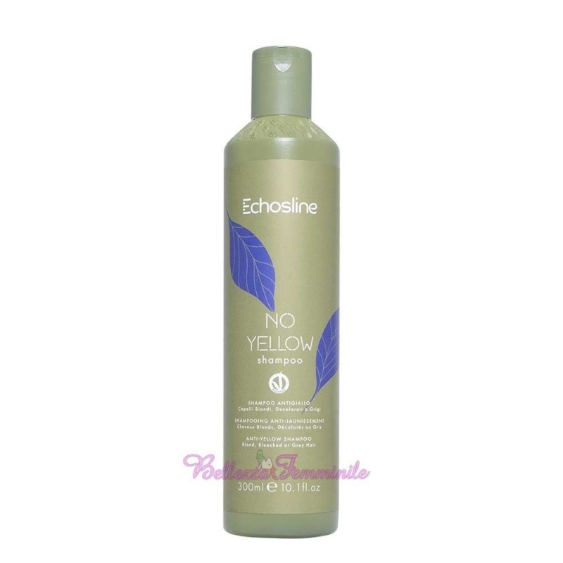 Shampoo per capelli decolorati, biondi o grigi  No Yellow Echosline 300ml