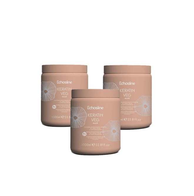 3X Seliar Keratin Mask - Post-treatment Mask for Colored and Treated Hair - 1000 ml - Echosline