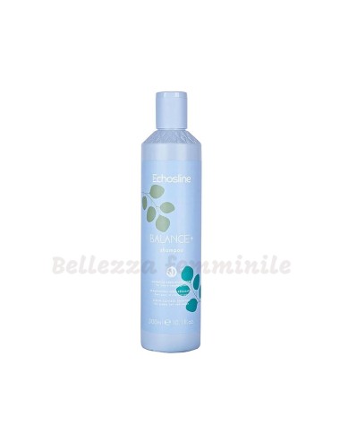 S4 Plus sebum-regulating shampoo for skin and oily hair 350 ml - Echosline
