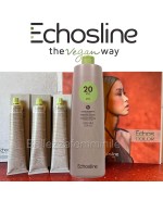 Tinta crema colore Capelli  100 ml  3x tubetto + ossigeno da 1000 ml  Echosline senza PPD e Resorcina