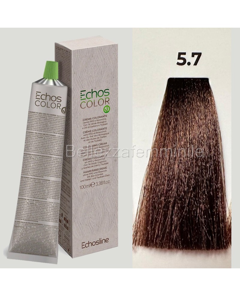 Hair color cream dye 100 ml 3x tube + oxygen 20 vol of 1000 ml Echosline without PPD and Resorcina