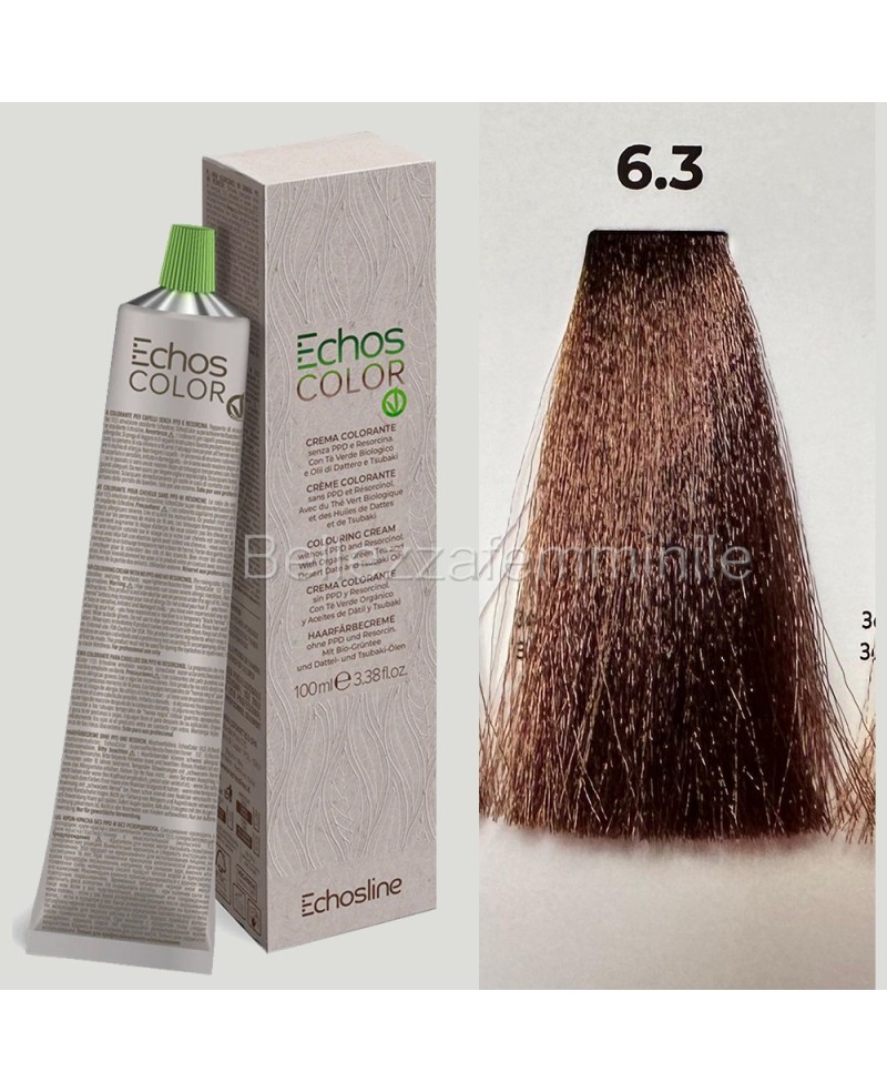 Tinta crema colore Capelli  100 ml  3x tubetto + ossigeno da 1000 ml  Echosline senza PPD e Resorcina