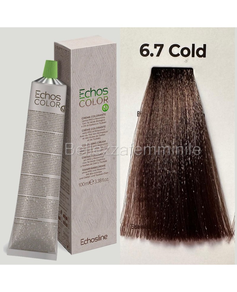 Hair color cream dye 100 ml 3x tube + oxygen 20 vol of 1000 ml Echosline without PPD and Resorcina