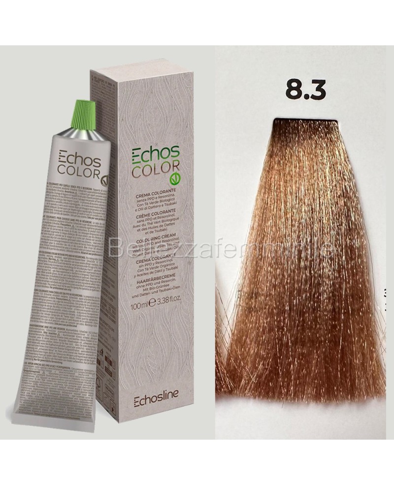 Tinta crema colore Capelli  100 ml  3x tubetto + ossigeno da 1000 ml  Echosline senza PPD e Resorcina