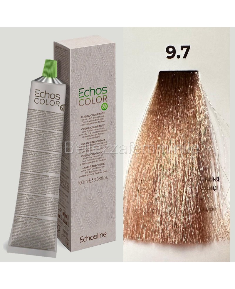 Tinta crema colore Capelli  100 ml  3x tubetto + ossigeno da 1000 ml  Echosline senza PPD e Resorcina