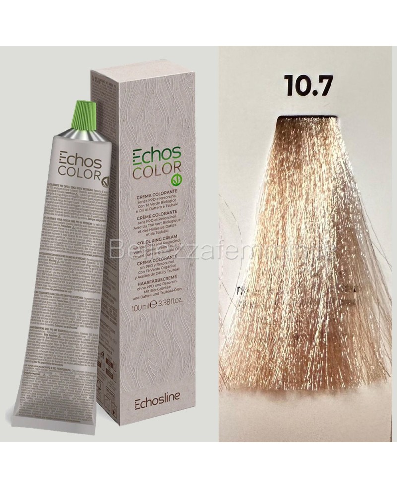 Tinta crema colore Capelli  100 ml  3x tubetto + ossigeno da 1000 ml  Echosline senza PPD e Resorcina