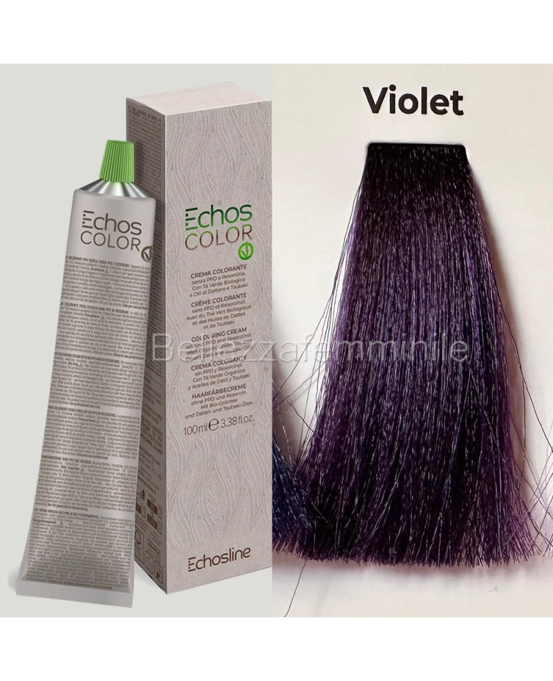 Hair color cream dye 100 ml 3x tube + oxygen 20 vol of 1000 ml Echosline without PPD and Resorcina