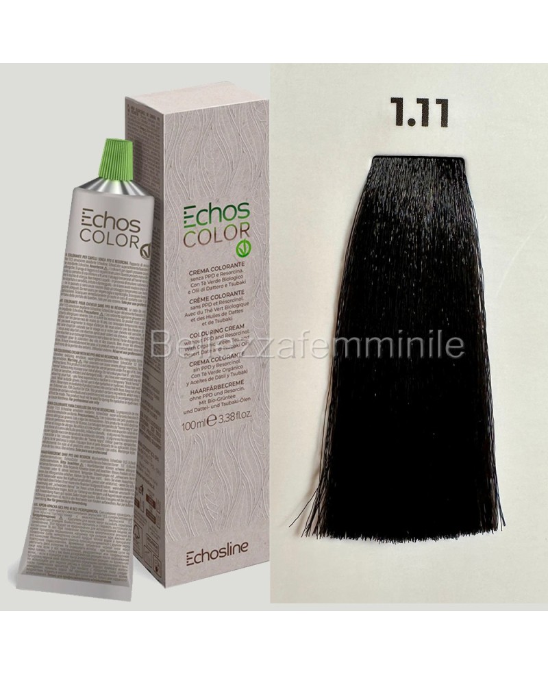 Tinta crema colore Capelli  100 ml  3x tubetto + ossigeno da 1000 ml  Echosline senza PPD e Resorcina