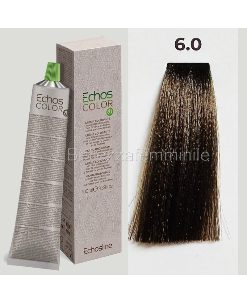 Hair color cream dye 100 ml 3x tube + oxygen 20 vol of 1000 ml Echosline without PPD and Resorcina