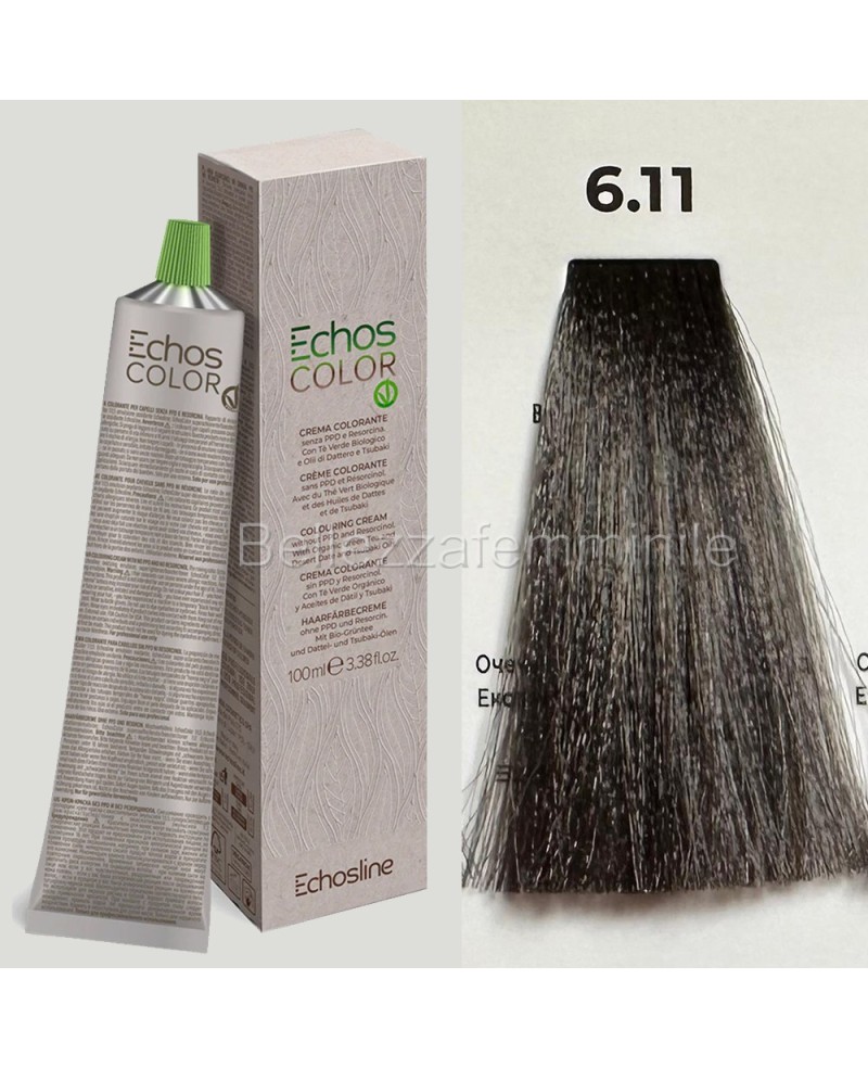 Tinta crema colore Capelli  100 ml  3x tubetto + ossigeno da 1000 ml  Echosline senza PPD e Resorcina