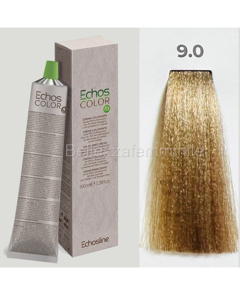 Tinta crema colore Capelli  100 ml  3x tubetto + ossigeno da 1000 ml  Echosline senza PPD e Resorcina