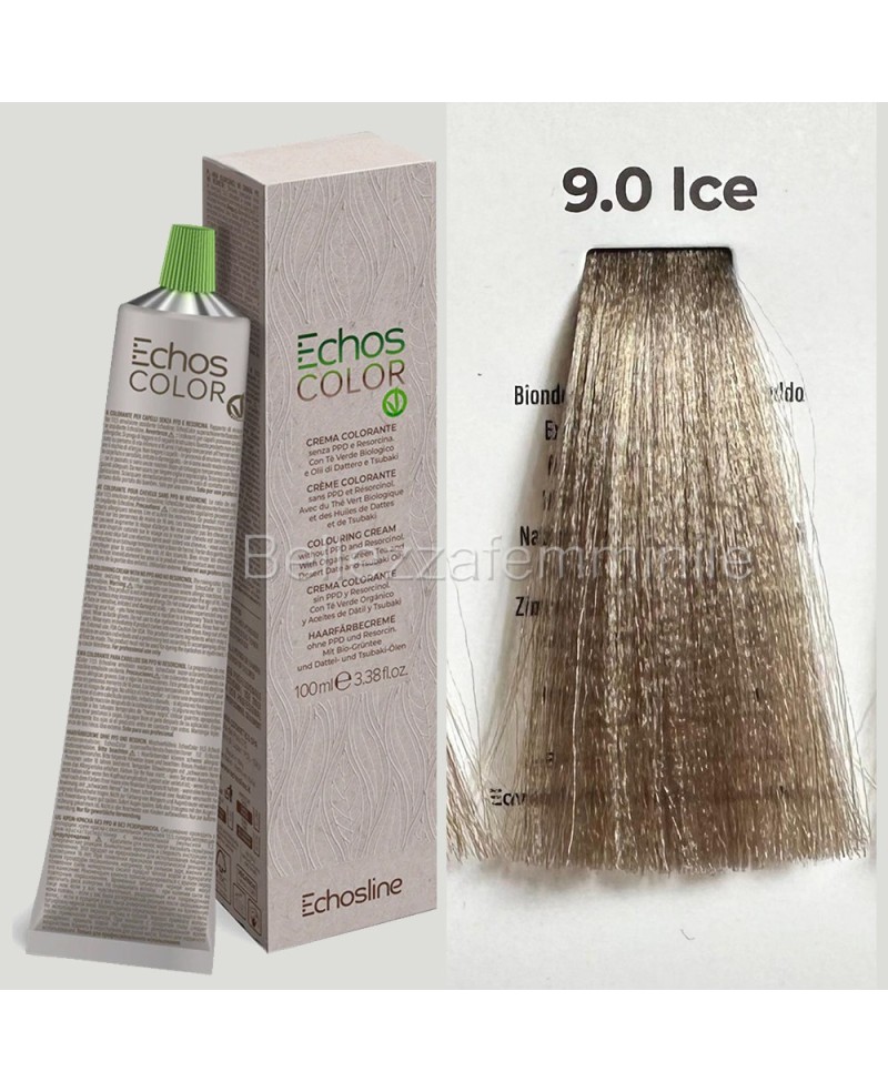 Tinta crema colore Capelli  100 ml  3x tubetto + ossigeno da 1000 ml  Echosline senza PPD e Resorcina
