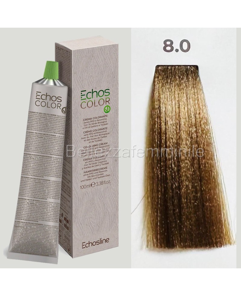 Tinta crema colore Capelli  100 ml  3x tubetto + ossigeno da 1000 ml  Echosline senza PPD e Resorcina