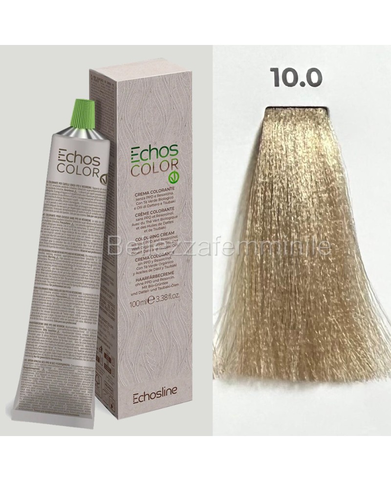 Tinta crema colore Capelli  100 ml  3x tubetto + ossigeno da 1000 ml  Echosline senza PPD e Resorcina