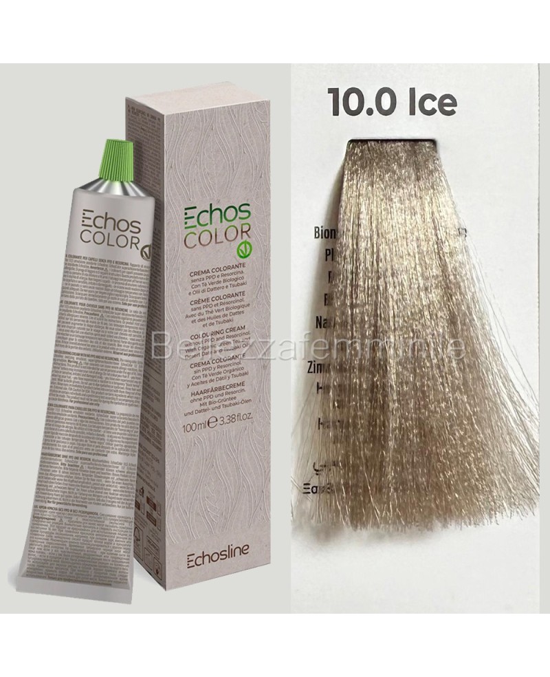 Tinta crema colore Capelli  100 ml  3x tubetto + ossigeno da 1000 ml  Echosline senza PPD e Resorcina