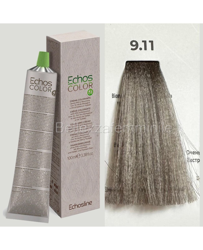 Tinta crema colore Capelli  100 ml  3x tubetto + ossigeno da 1000 ml  Echosline senza PPD e Resorcina