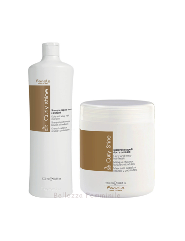 Kit LARGE Curly Hair CURLY SHINE Shampoo + Conditioner 2000ml + FREE vial STRUCTURE