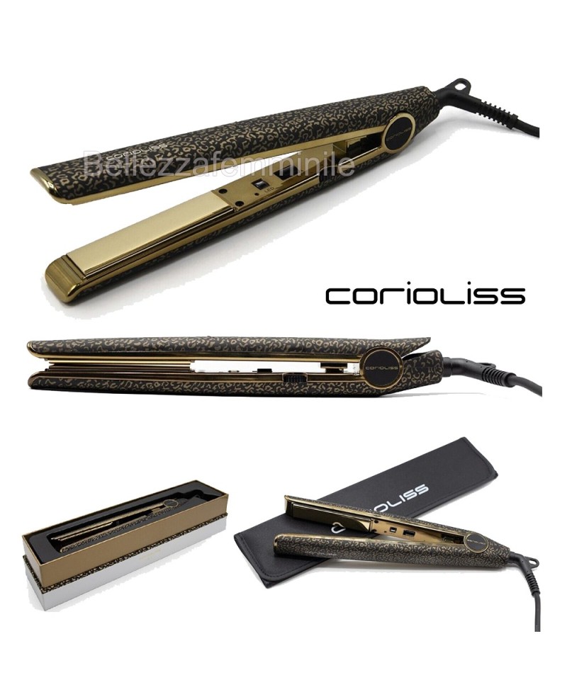 Piastra Capelli  Professionale  Ricci-Liscio-Onde Perfette CORIOLISS C3 LEOPARD GOLD SOFT TOUCH