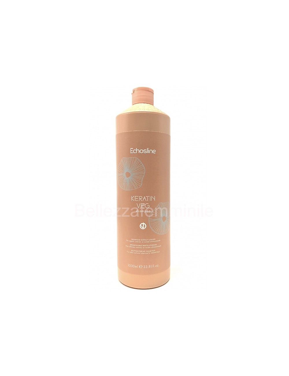 Shampoo capelli ristrutturante alla keratina 1000 ML - Echosline Keratin Vegan