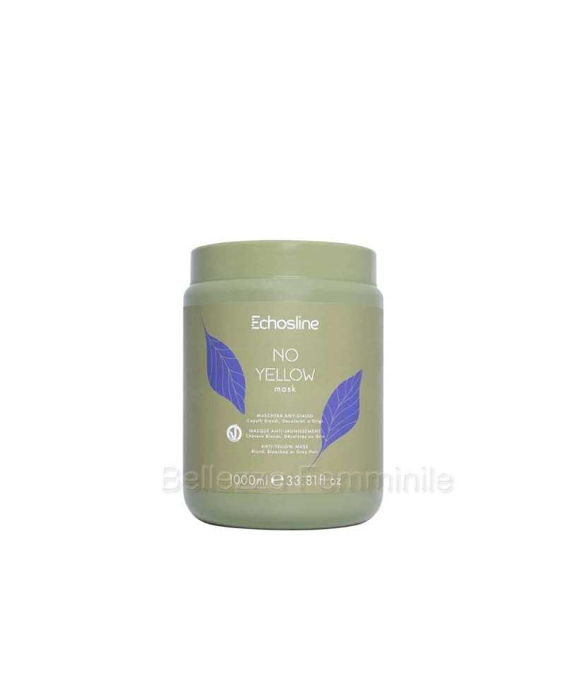 Maschera Capelli decolorati, biondi o grigi - No Yellow - Echosline 1000ml