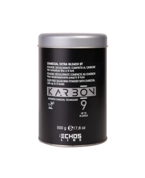 Polvere Capelli Decolorante Compatta al Carbone - Charcoal Extra Bleach 9T 500g - EchosLine - Karbon 9