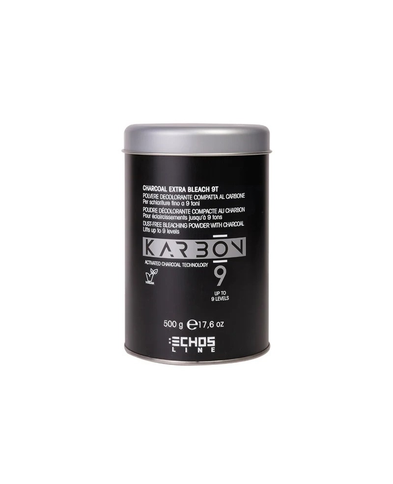 Compact Charcoal Hair Bleach Powder - Charcoal Extra Bleach 9T 500g - EchosLine - Karbon 9