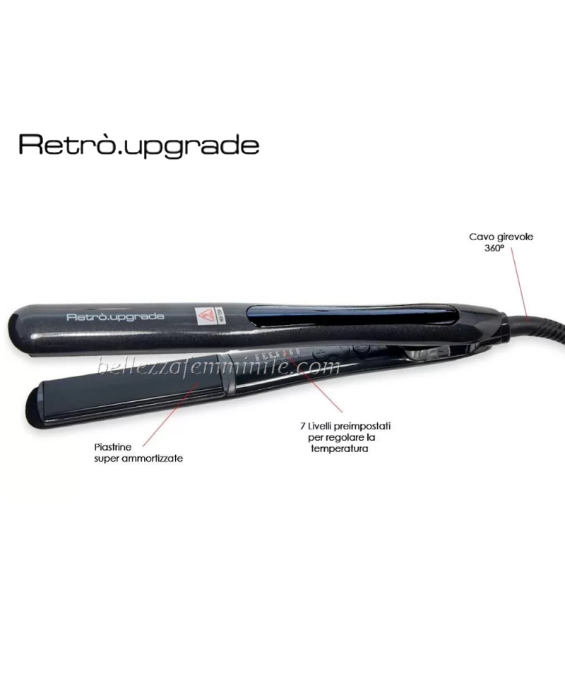 Hair straightener for straight and wavy diamond category RUPF78C Retro'