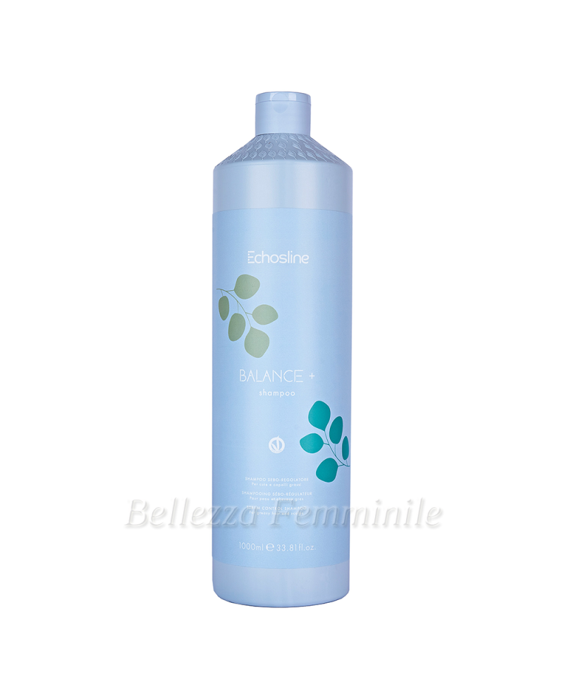 Balance + sebum regulating shampoo for oily hair and scalp 300 ml - Echosline.