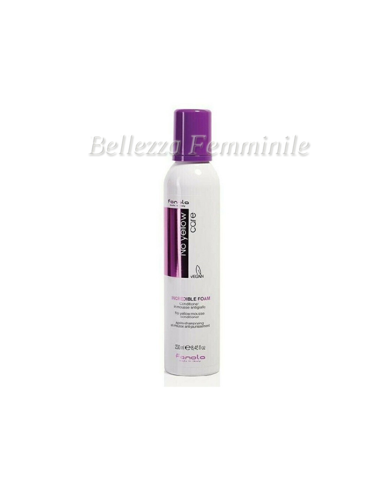 Condizionatore Capelli in Mousse Antigiallo per Capelli Lisci-Ricci Incredible Foam 250ml