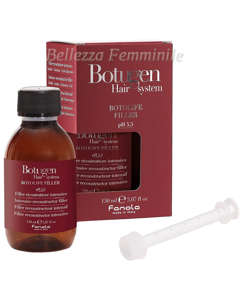 Filler Ricostruttore per Capelli Lisci-Ricci Cheratina Acido Ialuronico Botolife 150 ml Fanola Botugen