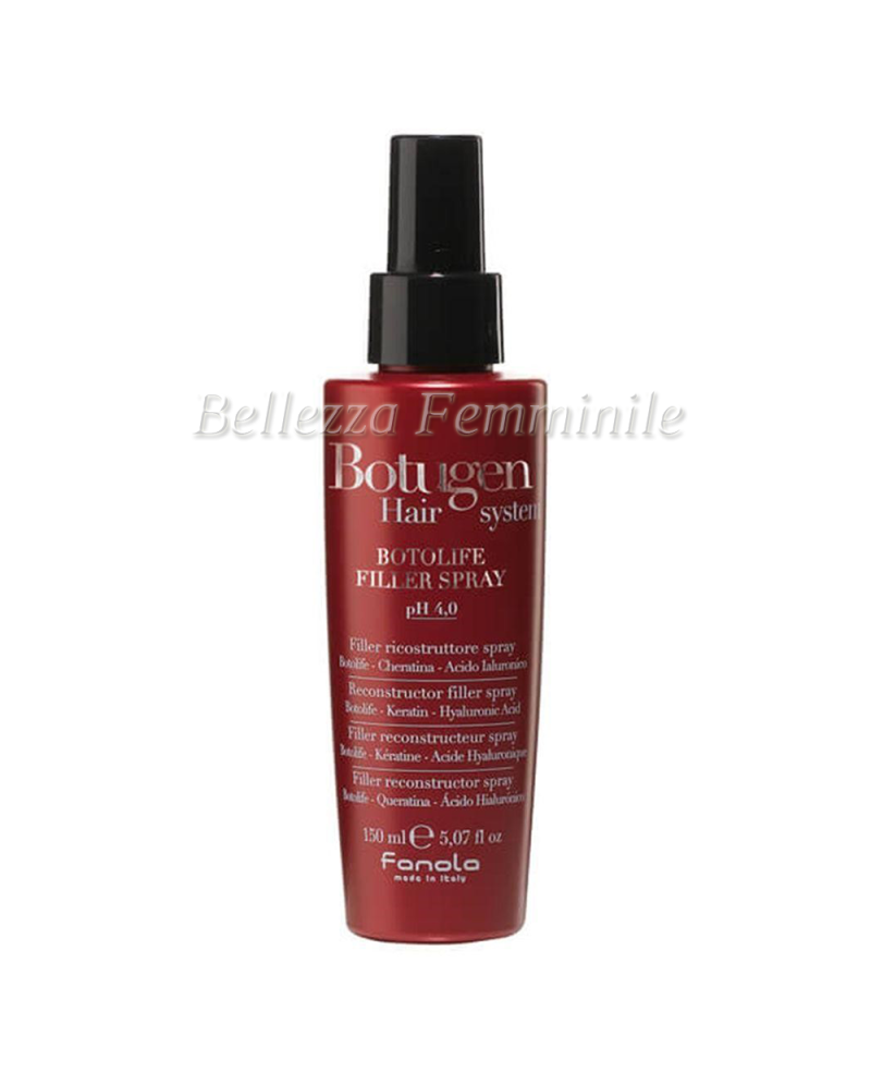 Reconstructive Filler Spray for Straight-Curly Hair Keratin Hyaluronic Acid Botolife 150 ml Fanola