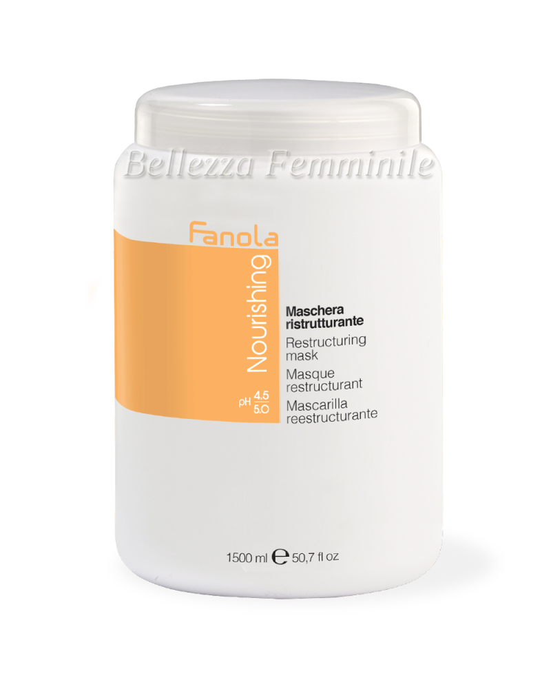 Restructuring Smooth-Curly Hair Mask 1500 ml Fanola Nutri Care - Nourishing