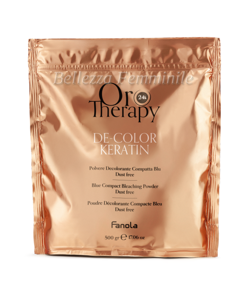 Fanola Oro Therapy De-Color Keratin Blue Bleaching Powder - 500gr