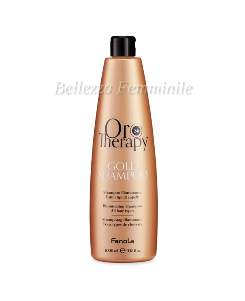 Shampoo capelli 24k a base di olio argan oro puro 1000 ml - Fanola Oro Therapy