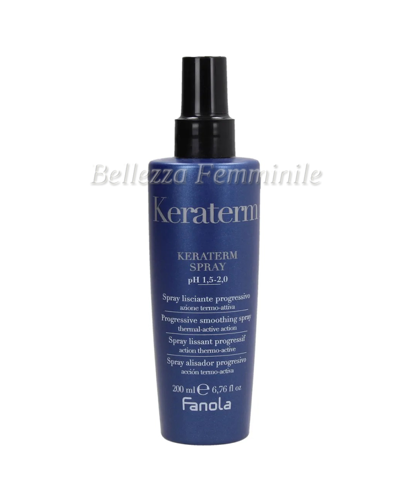 Straight-Curly Hair Spray Progressive Smoothing with Thermo-Active Action 200ml Fanola Keraterm