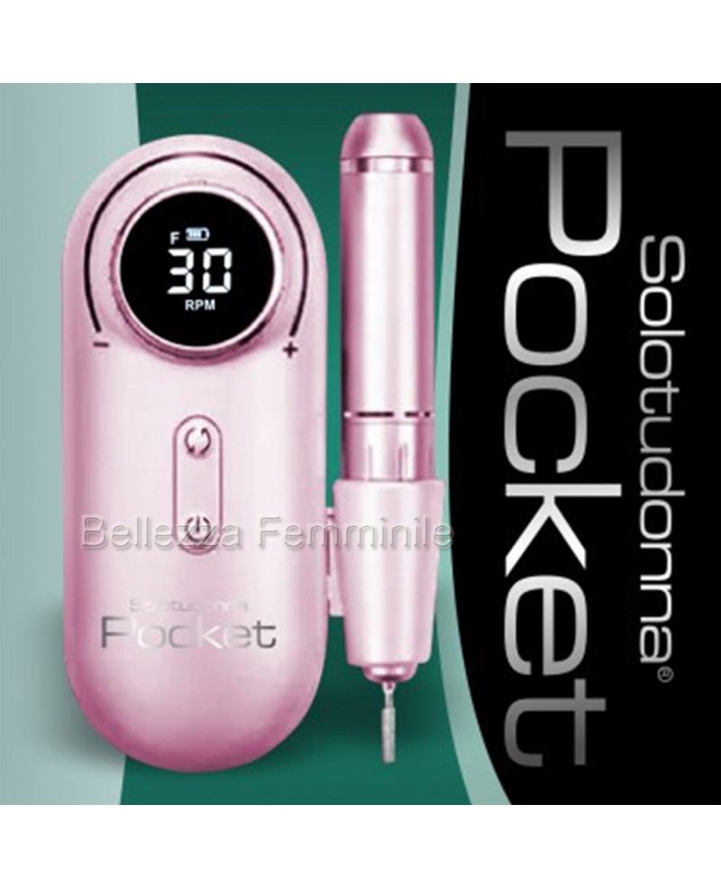 Professional Nail Cutter SolotuDonna Pocket 30,000 rpm Rechargeable Pink-Green-White