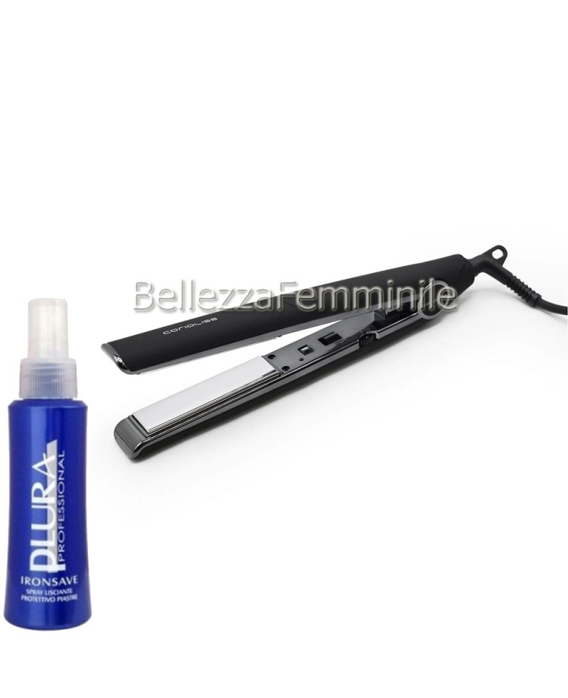 Piastra Capelli  Liscio - Riccio e Onde Perfetti Professionale C1 Black Corioliss + Omaggio Spray Termoprotettivo