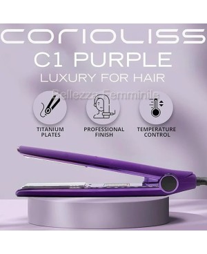 Hair Straightener + Hairbrush Kit C1 Chrome Corioliss Purple