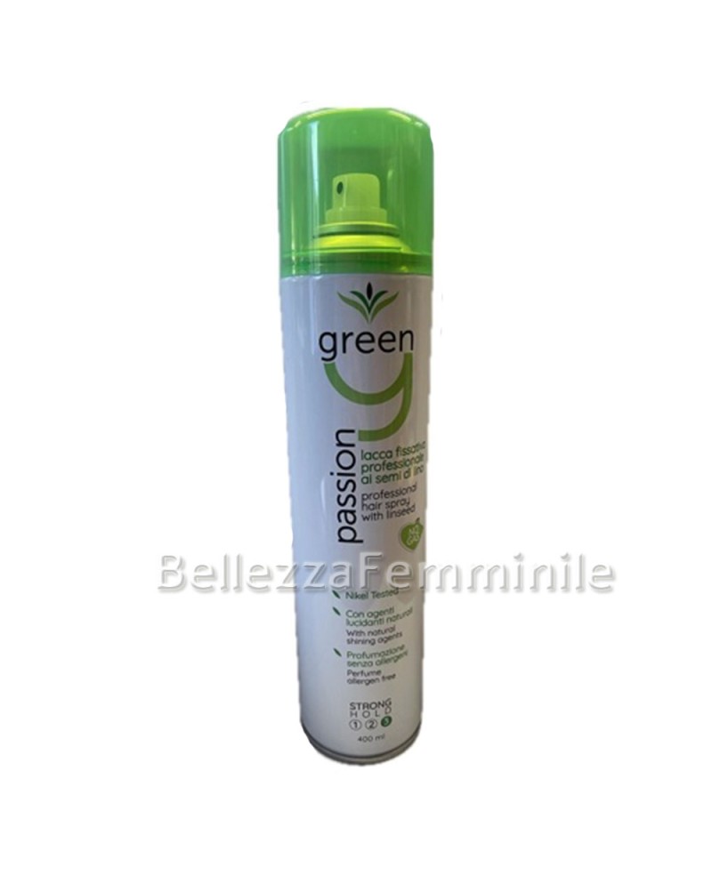 Lacca Capelli Professionale Semi Di Lino Senza Nichel Green Passion 300mll Forte