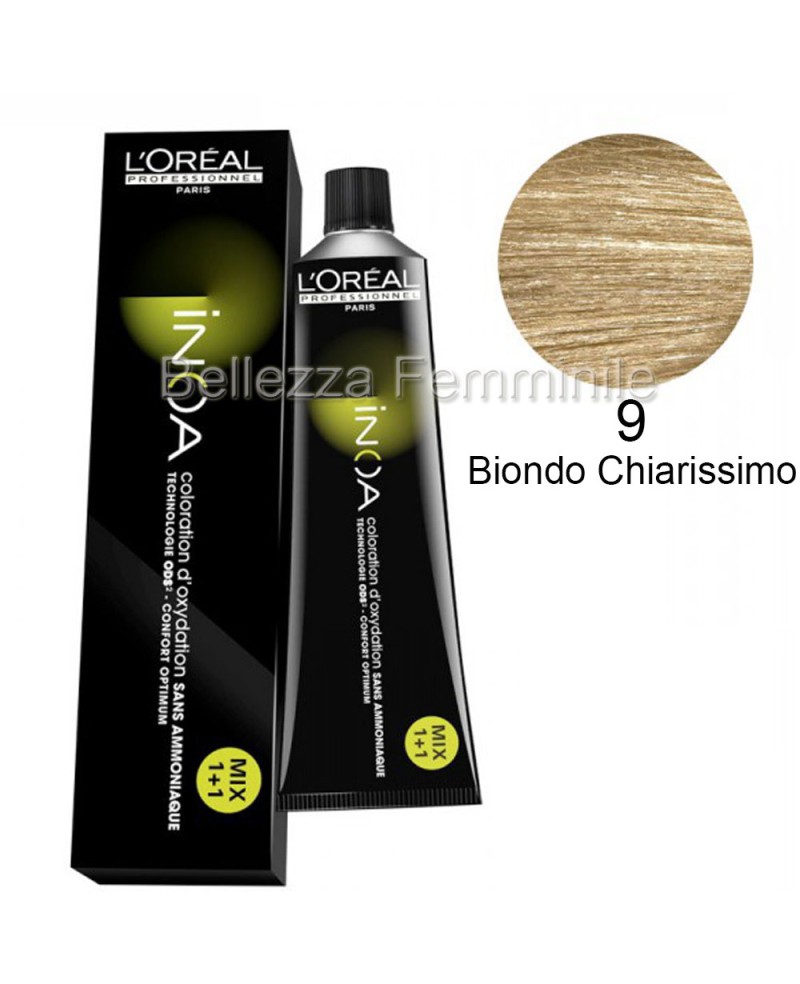 Tinta Colore Capelli Professionale Permanente Senza Ammoniaca INOA L'ORÈAL Professionnel 60ml