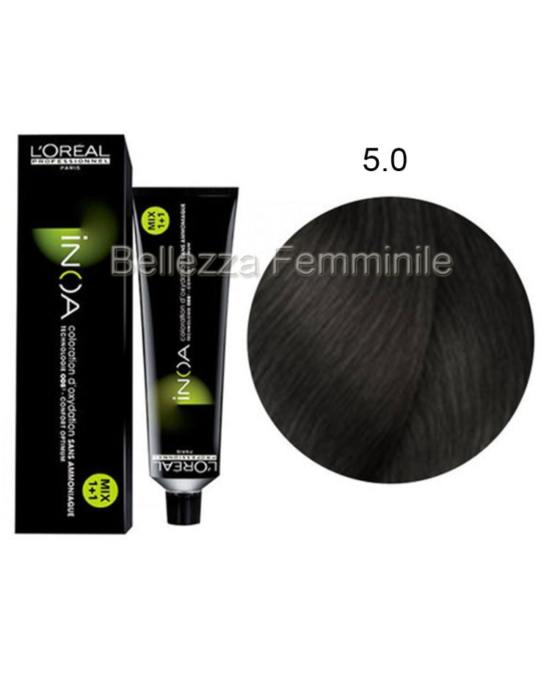 Tinta Colore Capelli Professionale Permanente Senza Ammoniaca INOA L'ORÈAL Professionnel 60ml
