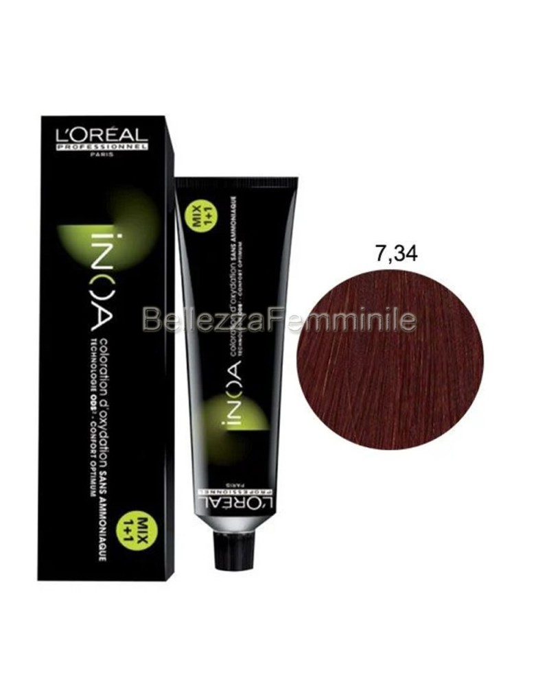 Tinta Colore Capelli Professionale Permanente Senza Ammoniaca INOA L'ORÈAL Professionnel 60ml